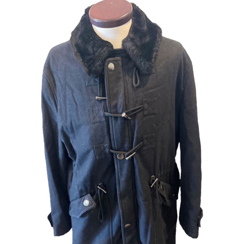 Emporio Armani men virgen wool coat Black made in Italy